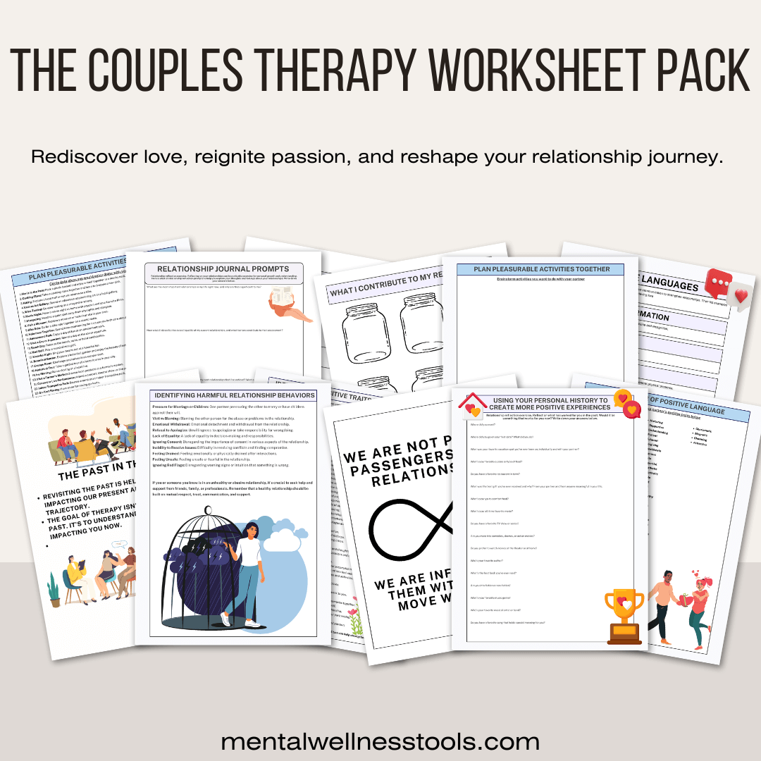The Couples Therapy Worksheet Pack