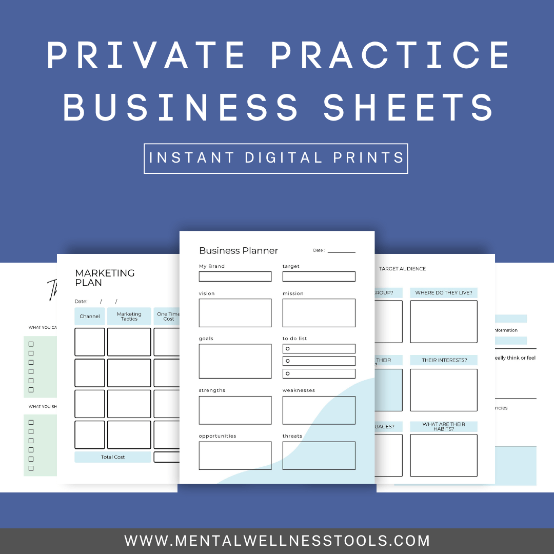 Private Practice Business Sheets